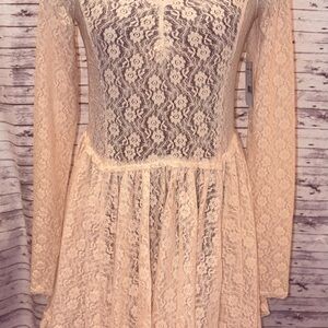 Free People Lace Dress in Cream